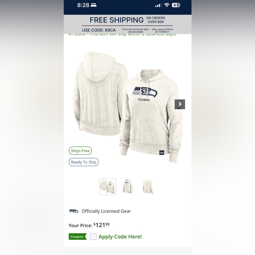 Woman’s M Seahawks sweater